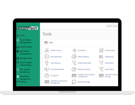 cPanel control panel dashboard preview