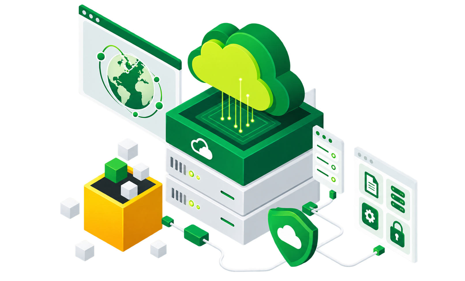 Professional hosting illustration